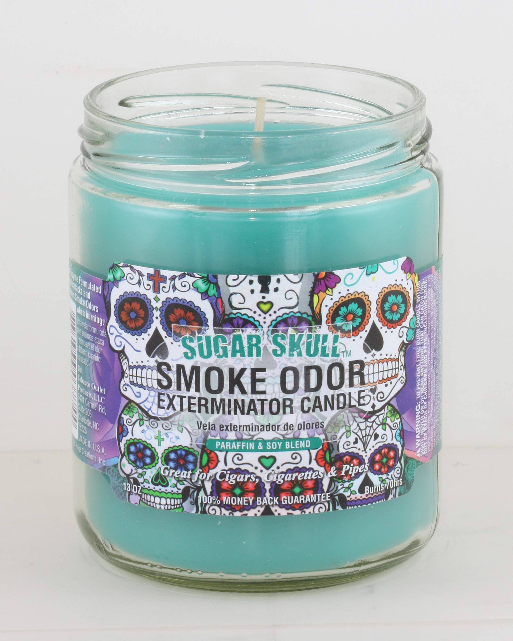 Smoke Odor Exterminator 13oz Jar Candles Sugar Skull