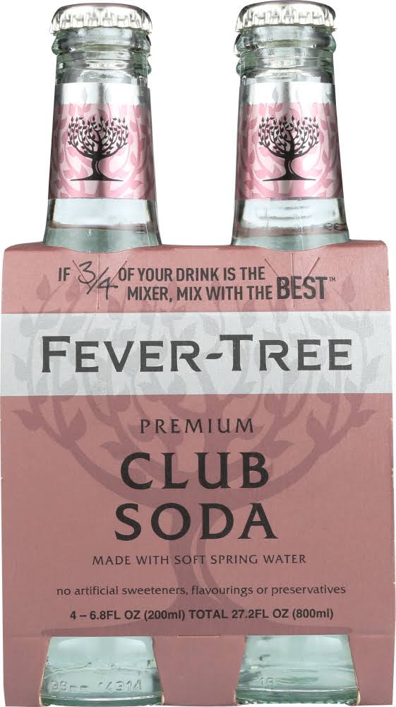 Fever Tree Premium Club Soda - 200ml, 4ct