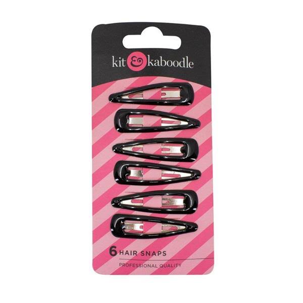 Kit & Kaboodle 6 Pack Hair Snaps Black