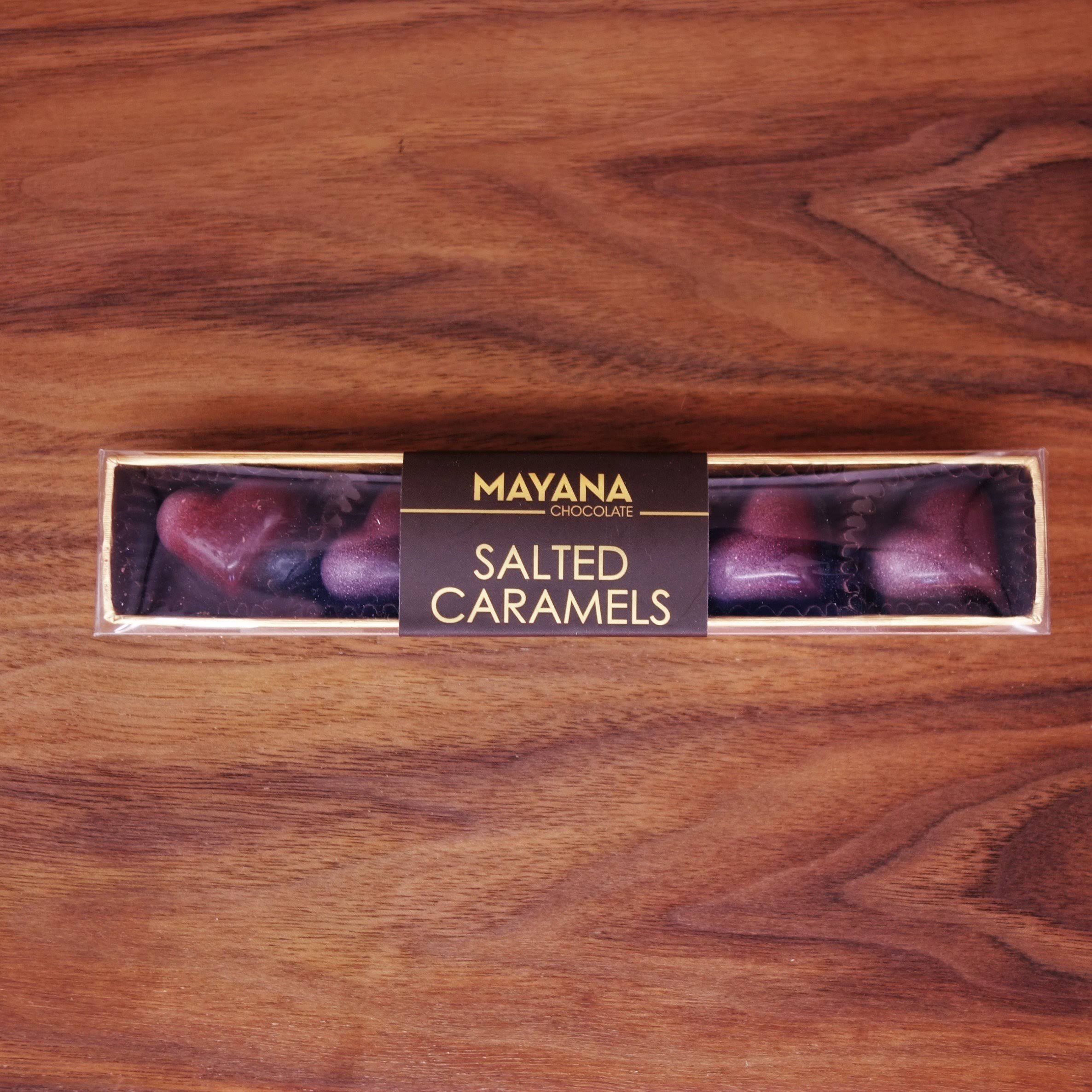 Mayana Chocolate Salted Caramel Hearts - Mini Gift Box
