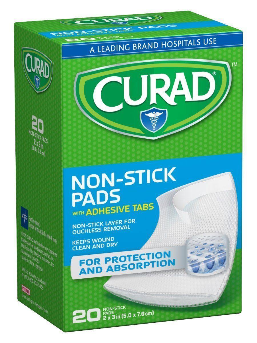 Curad Non-Stick Pads & Adhesive Tabs - x20