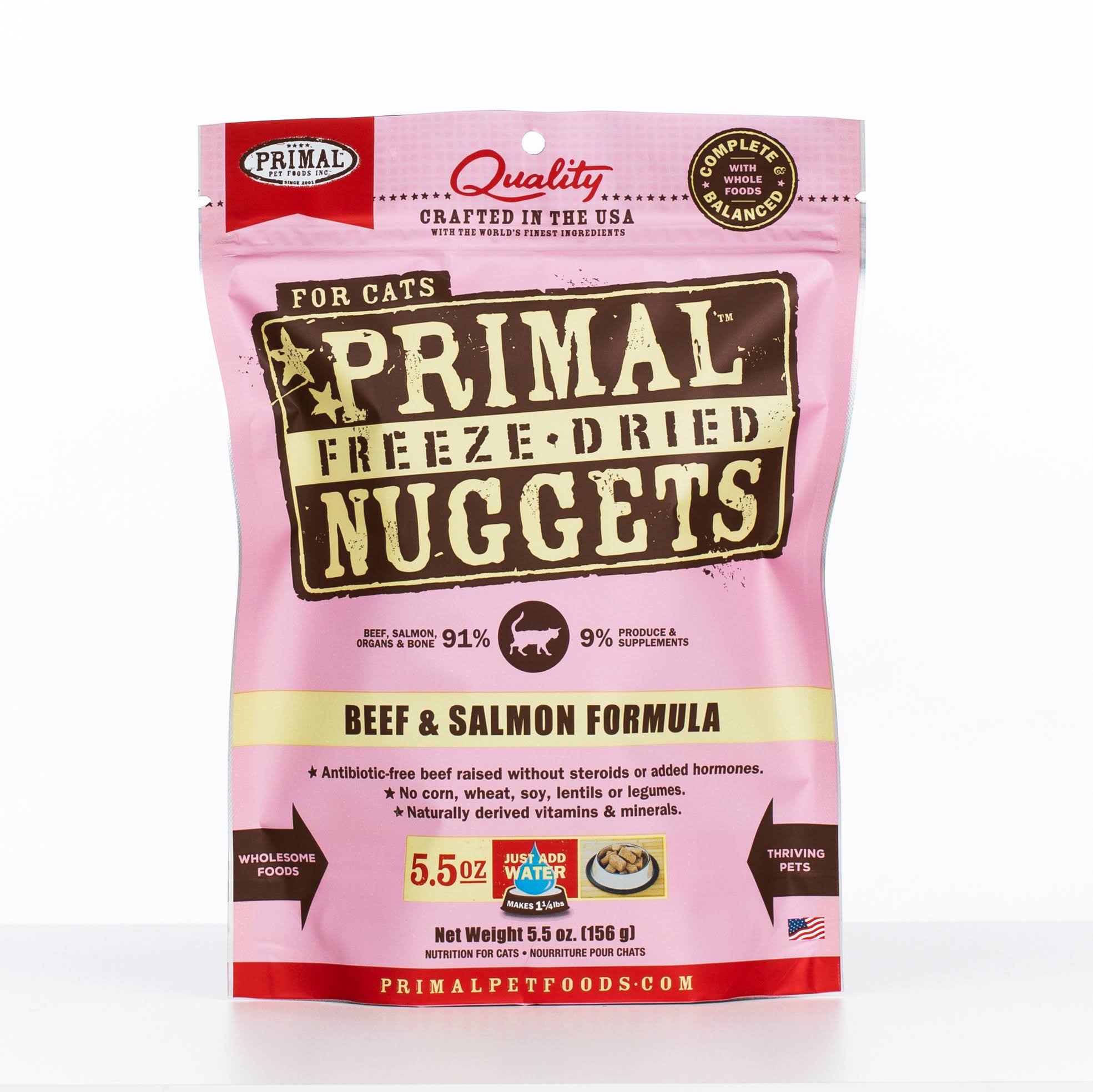 Primal Freeze Dried Formula Cat Food - Beef & Salmon, 156g