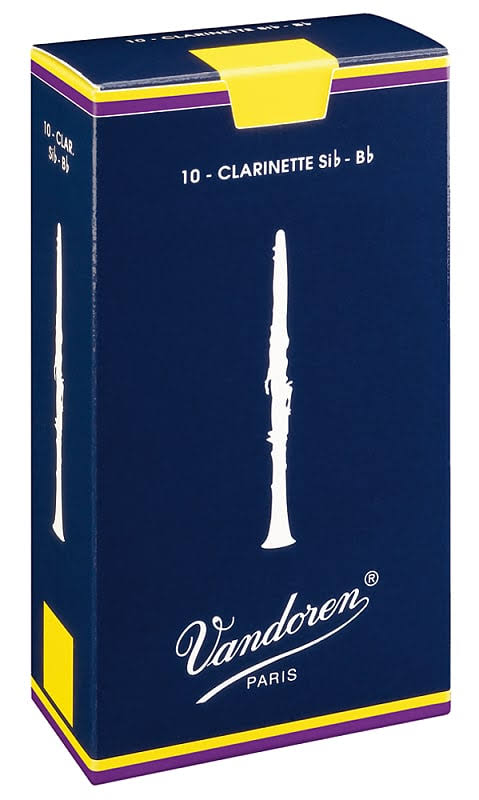Vandoren Clarinet Traditional Reeds - Strength 3, 10 Pack