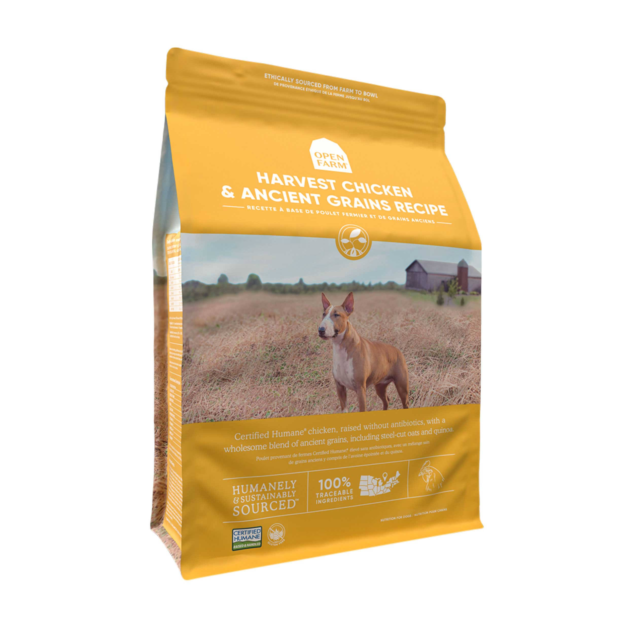 Open Farm Harvest Chicken & Ancient Grains Dry Dog Food - 22-lbs