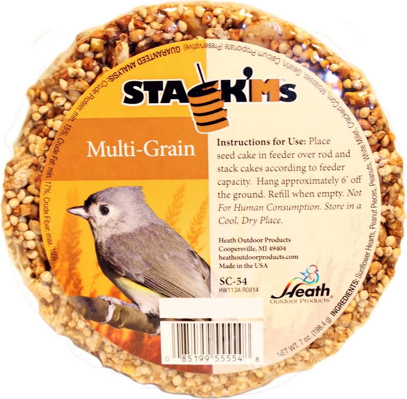 Heath Outdoor Products Stack'ms Multi-Grain Bird Seed Cake - 6pk