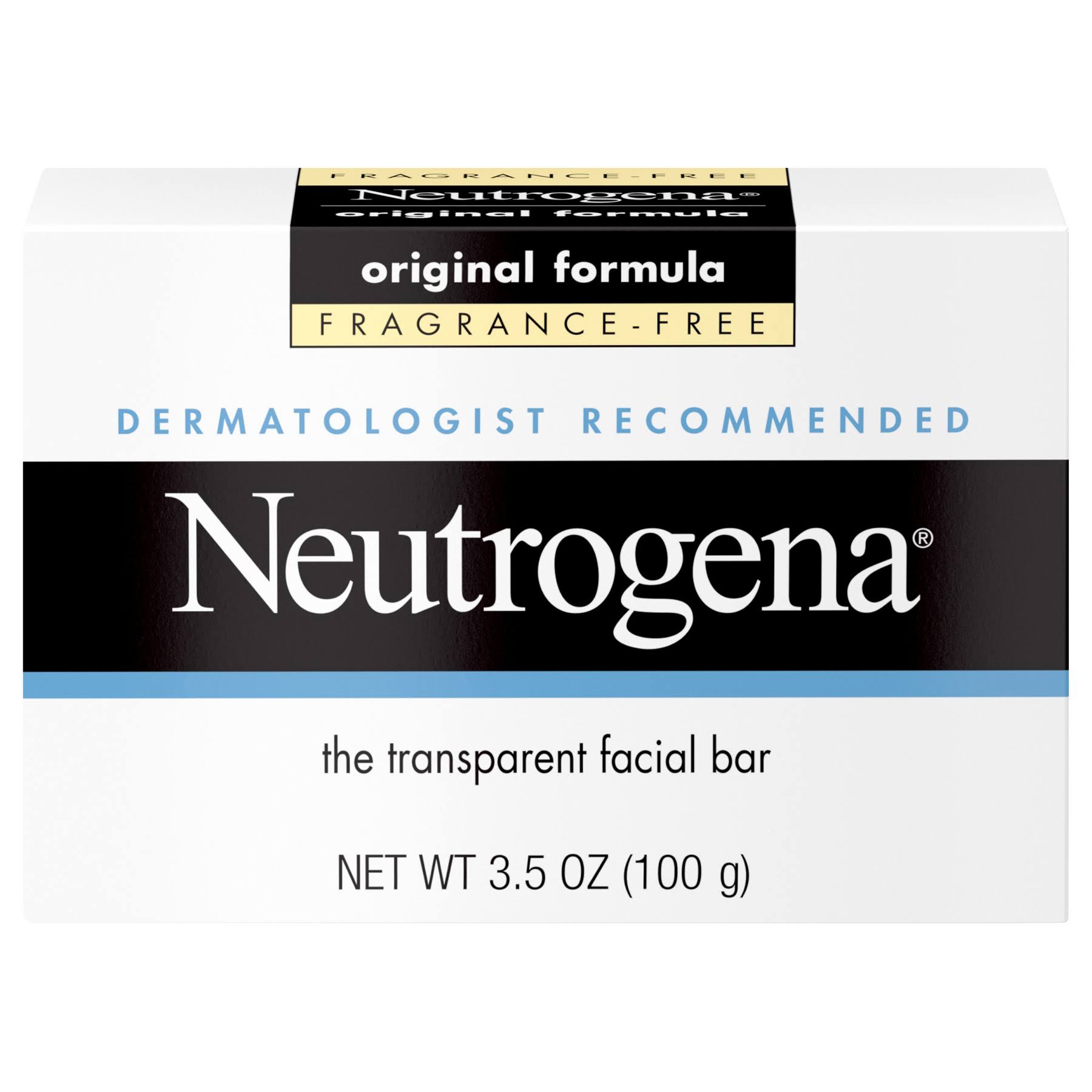Neutrogena Fragrance Free Transparent Facial Bar Soap