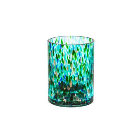 Evergreen Glass LED Planter, Green, 4.5''x 6.3'' x 4.5'' Inches