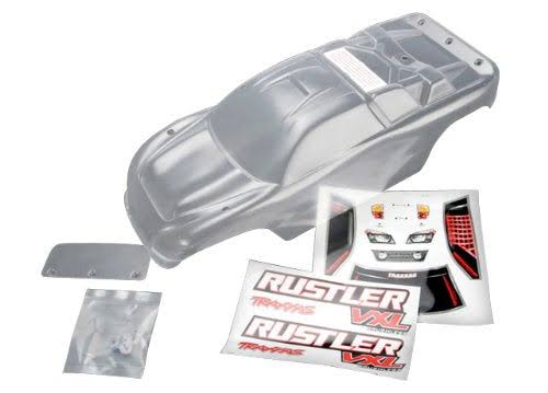 Traxxas Rustler Clear Body with Decals Wing and Hardware