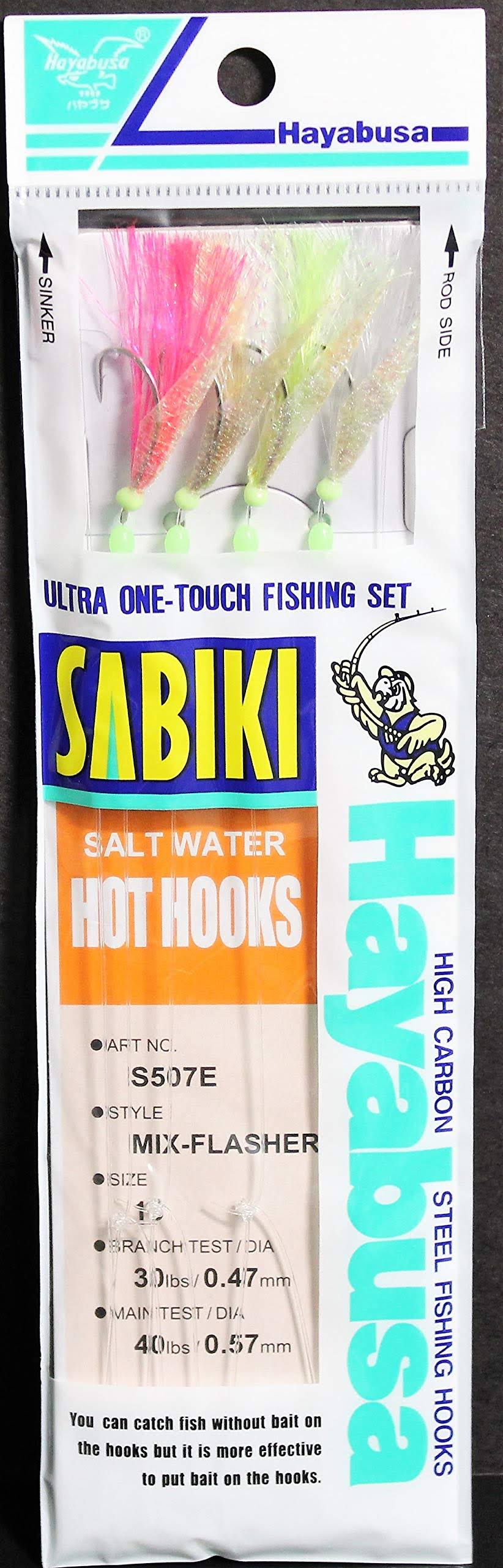 Hayabusa Sabiki Mix-Flasher Hot Hooks Fishing Rig