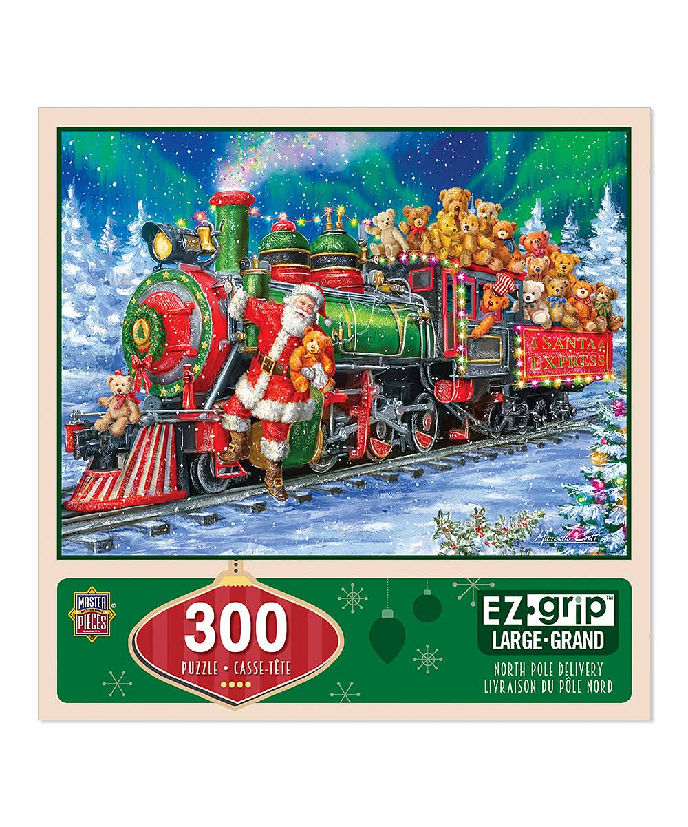 Masterpieces Holiday North Pole Delivery 300-Piece EZ-Grip Puzzle One-Size