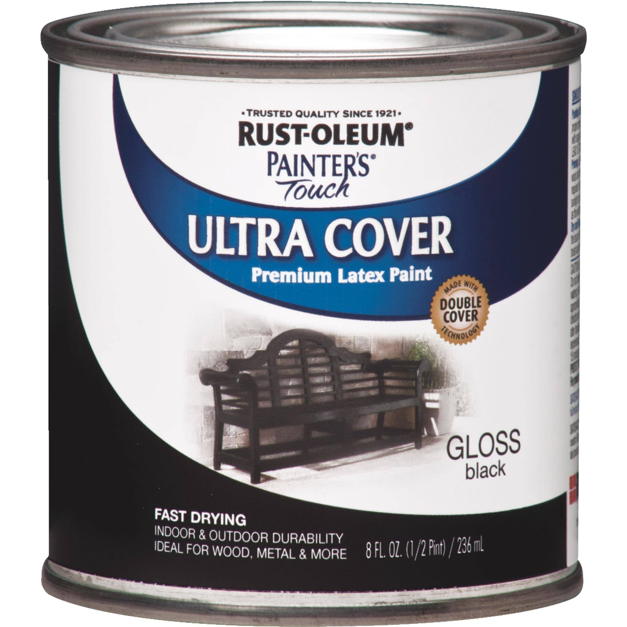 Rust-Oleum Painter's Touch Multi-Purpose Latex Paint - Gloss Black, 236ml