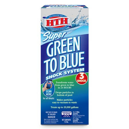 Hth Green to Blue Super Shock System Granule - 7.2 lb