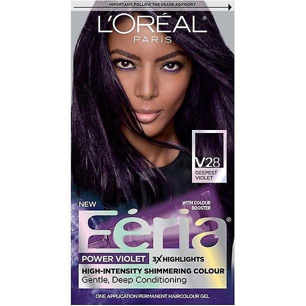 L'oreal Paris Feria Permanent Hair Color - V28 Midnight Violet