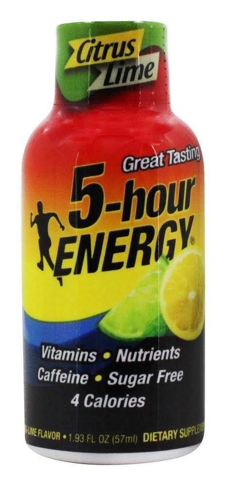 5 Hour Energy Nutritional Drink Bottles - Lemon Lime, 57ml