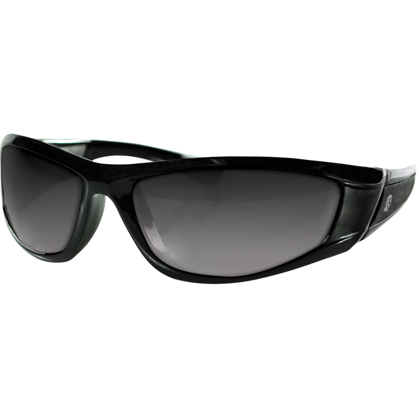 Zan Headgear Iowa Sunglass - Shiny Black Frame, Smoked Lenses