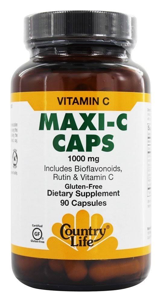 Country Life Maxi-C Vitamin C, 1000 mg, 90 Caps