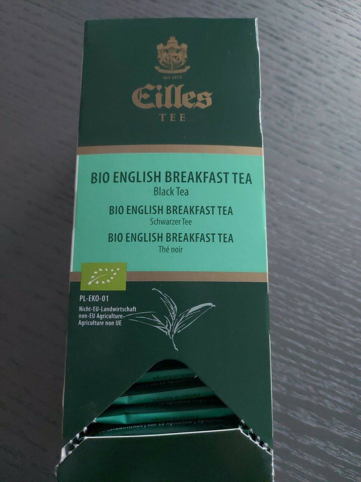 EILLES Tea 25 Bags Sachets Tags Bio English Breakfast Black - New Boxed