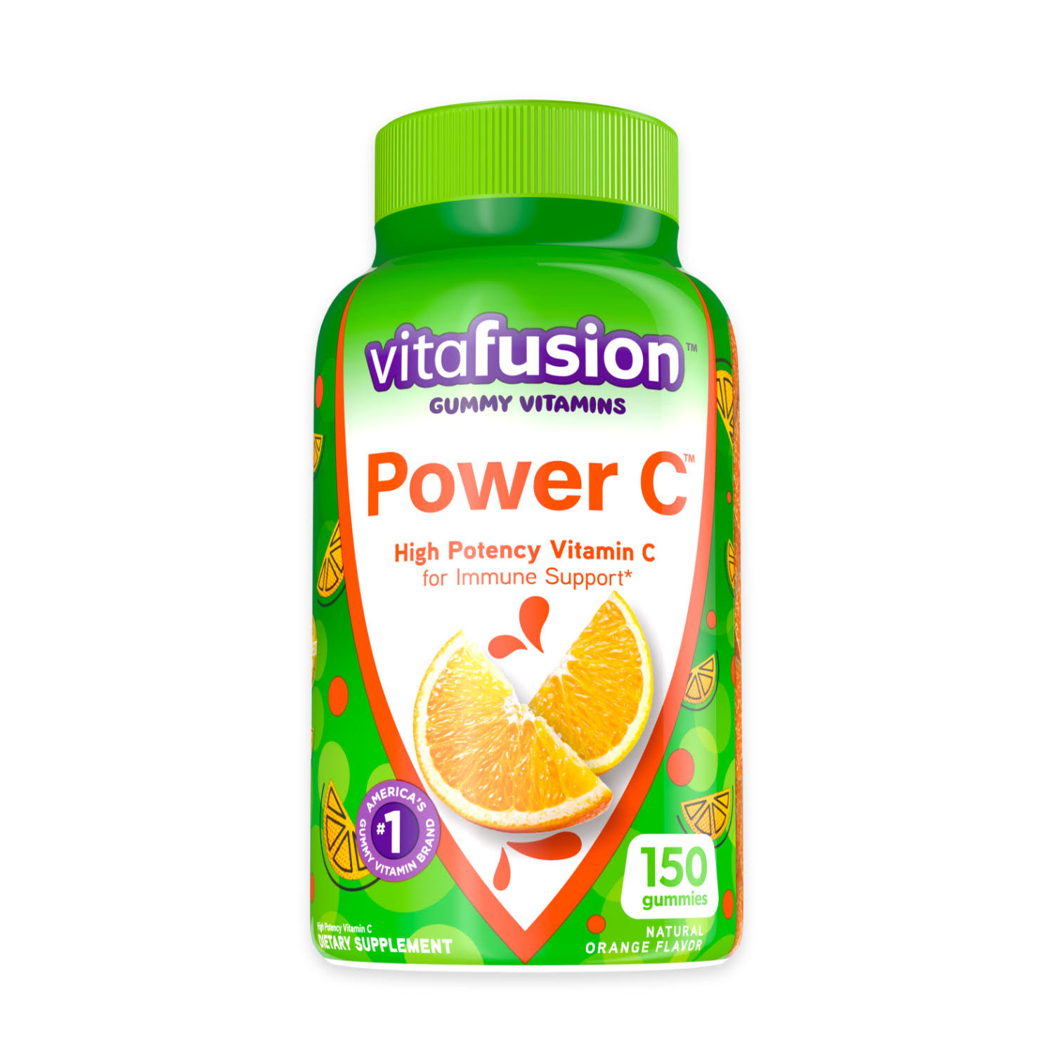 Vitafusion Power C Adult Vitamins Supplement - Natural Orange Flavor,150 Gummies