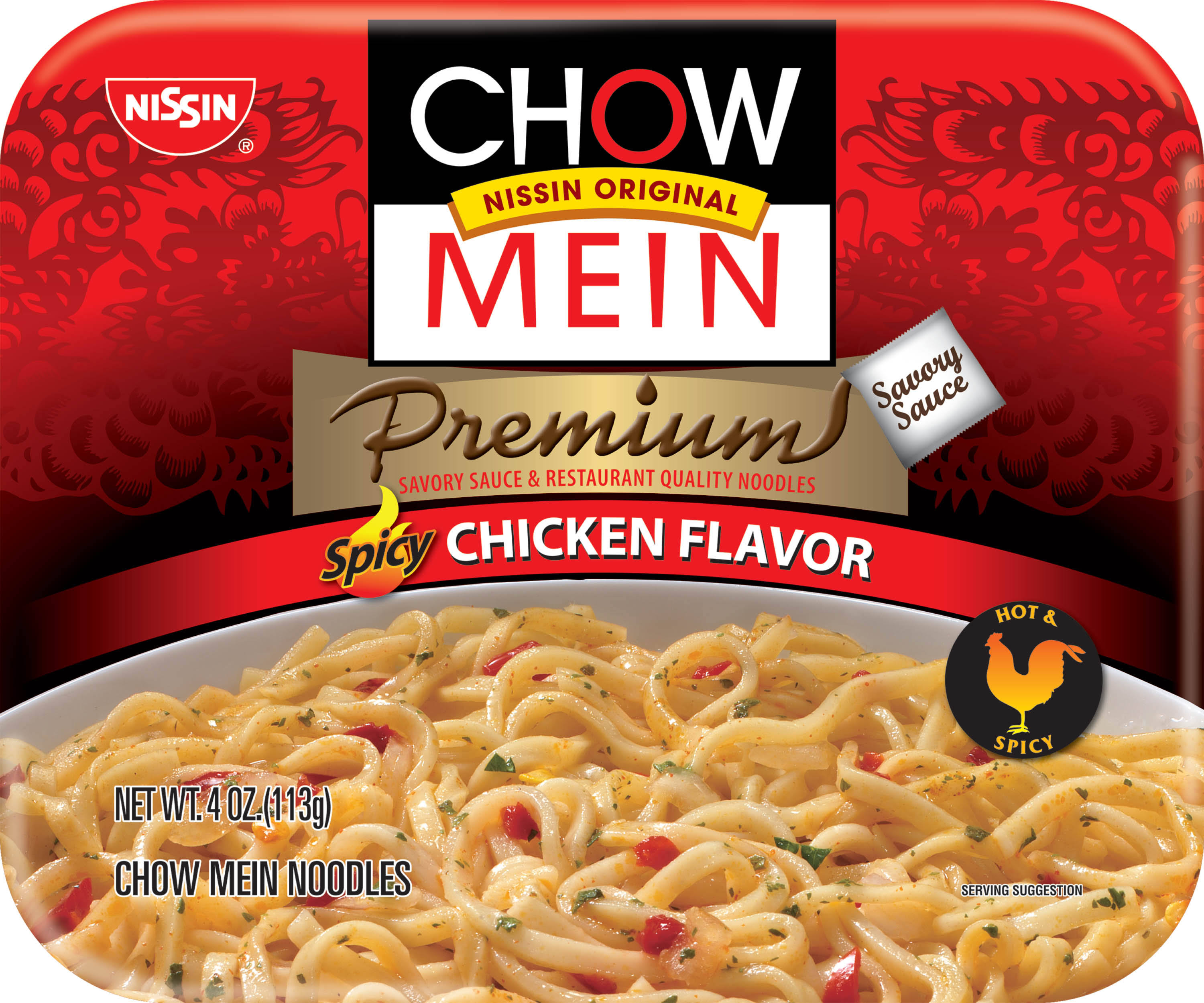 Nissin Chow Mein Noodles - Spicy Chicken, 113g