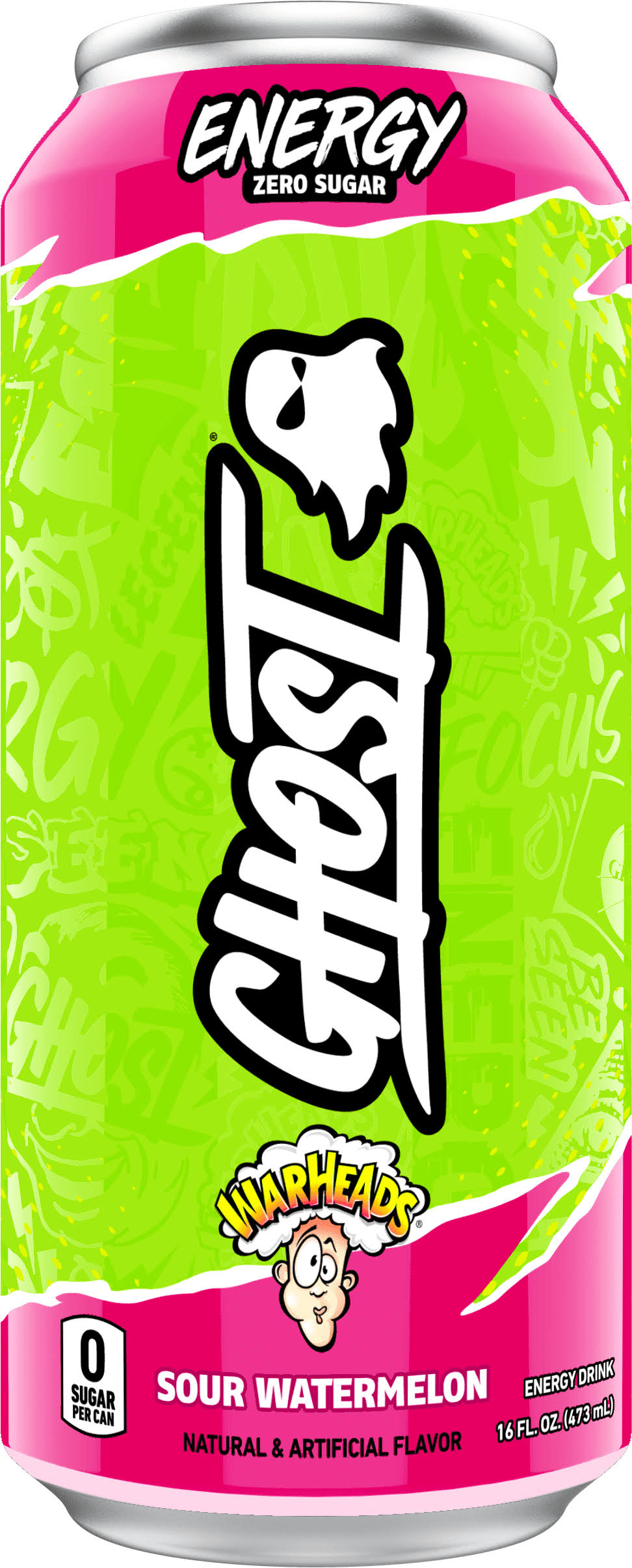 Ghost Energy Warheads Sour Watermelon Energy Drink (473ml)