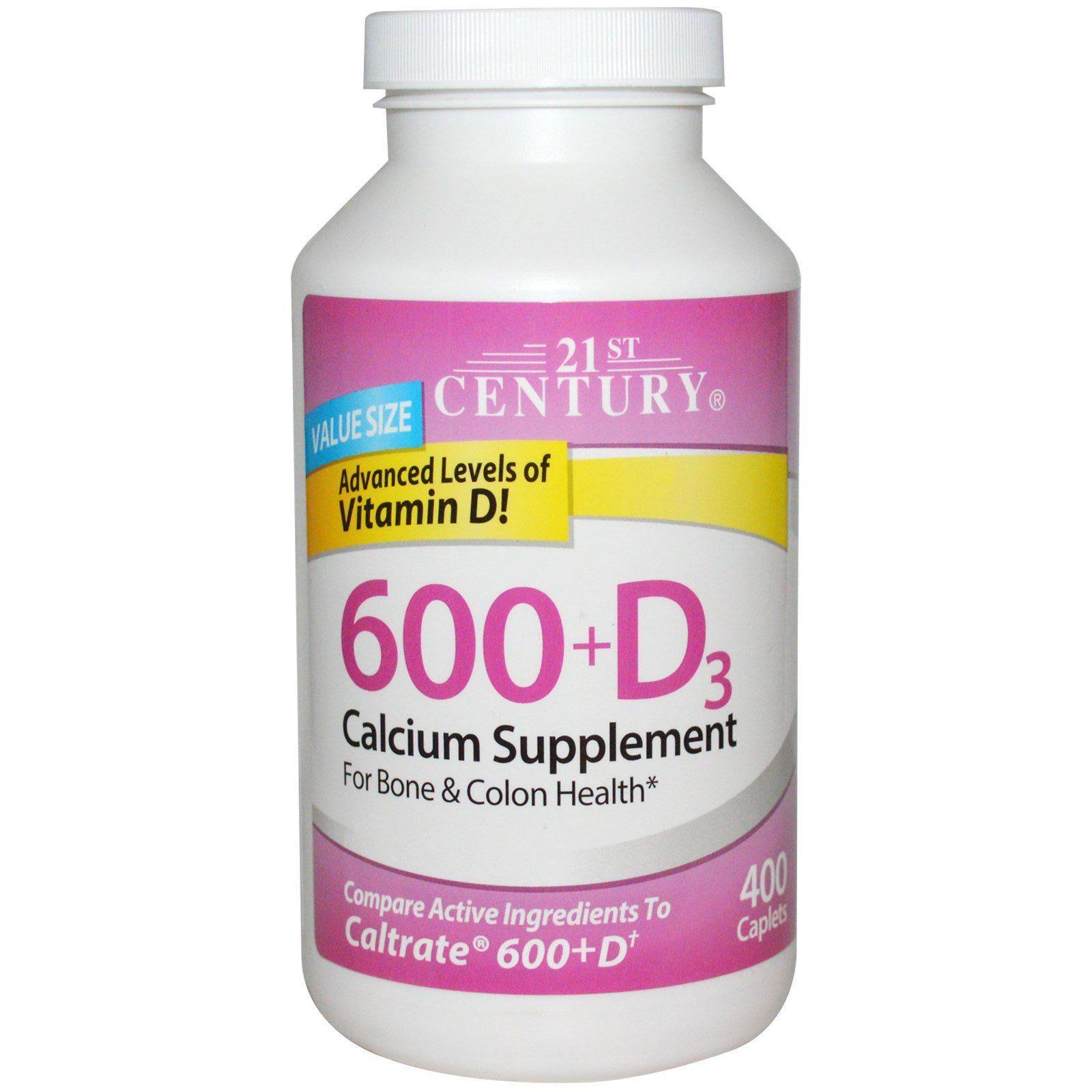 21st Century Calcium Plus D Supplement - 600mg, x400