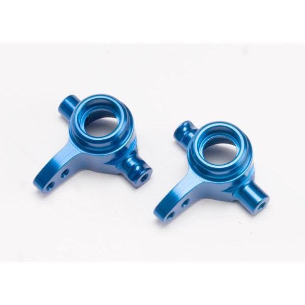 Traxxas Aluminum Left and Right Steering Slash Blocks - Blue, 4 x 4