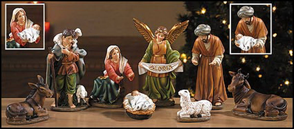 Christian Brands Tc535 6" H 8-Piece Nativity Set with Detachable Infant
