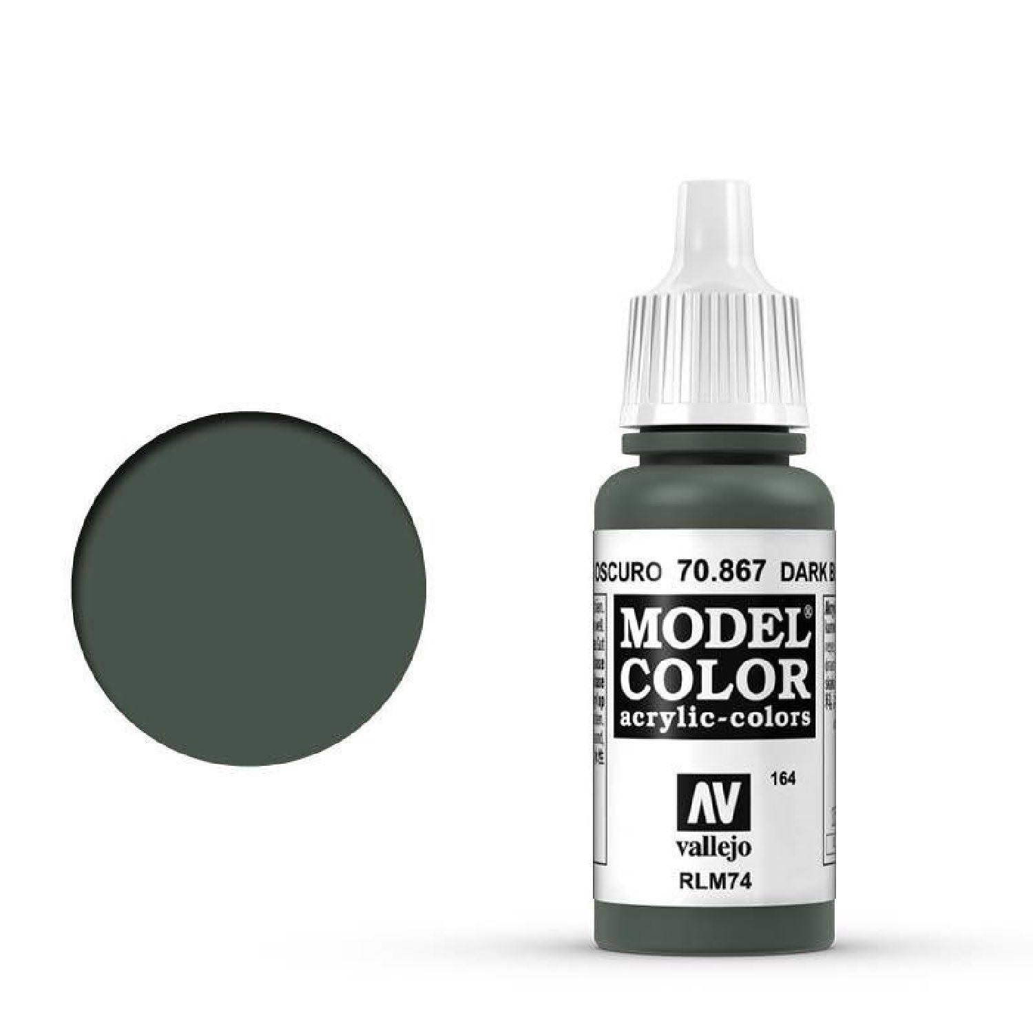 Vallejo Model Color Acrylic Paint - Dark Blue Grey, 17ml