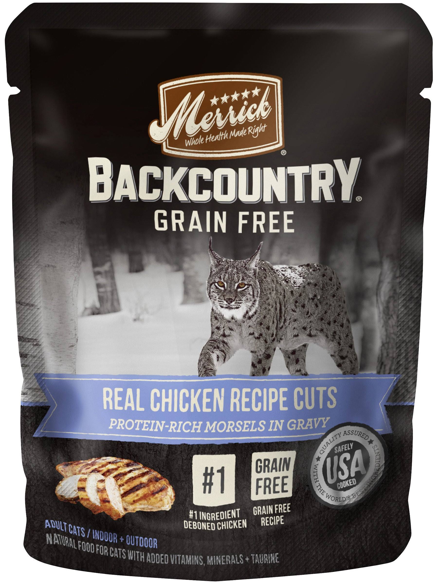 Merrick 61047120 3 oz Backcountry Cat Real Chicken Cuts Recipe