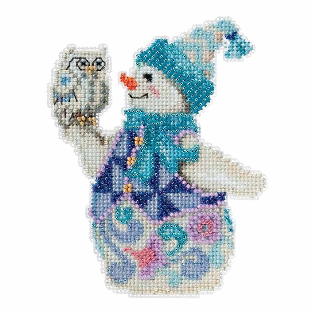 Snowy Owl Snowman Cross Stitch Kit Mill Hill Jim Shore Js205103 | Needlework | Free Shipping On All Orders | Best Price Guarantee