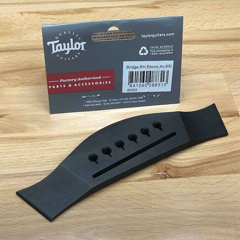 Taylor 83002 Acoustic Guitar Bridge, RH, Eb, AC 6 St. Ebony