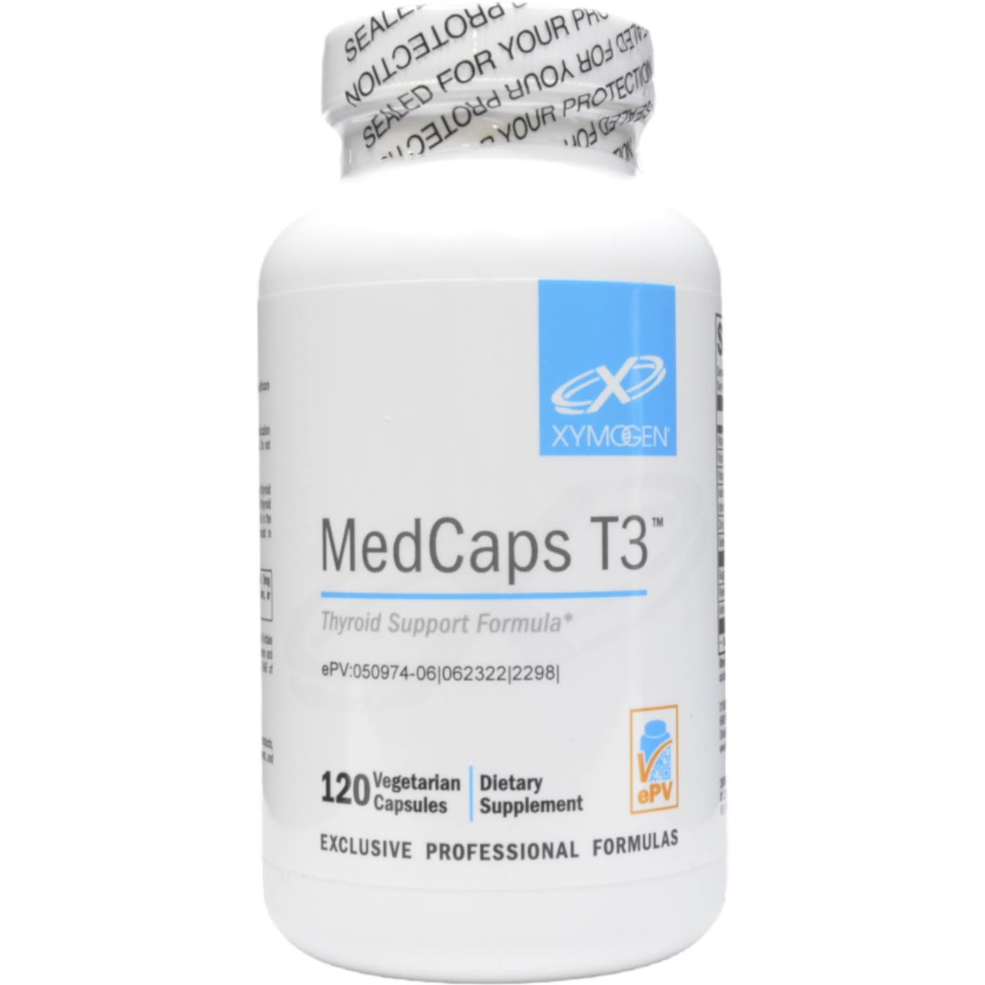 Xymogen Medcaps T3 Thyriod Support Formula Supplement - 120 Vegetable Capsules