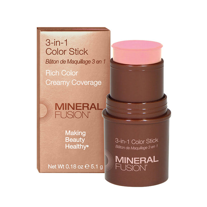 Mineral Fusion 3 in 1 Color Stick - Berry Glow, 0.18oz