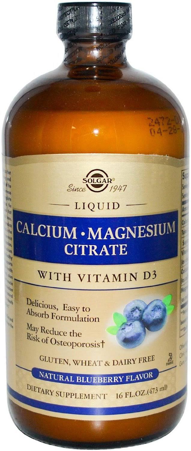 Solgar Liquid Calcium Magnesium Citrate with Vitamin D3