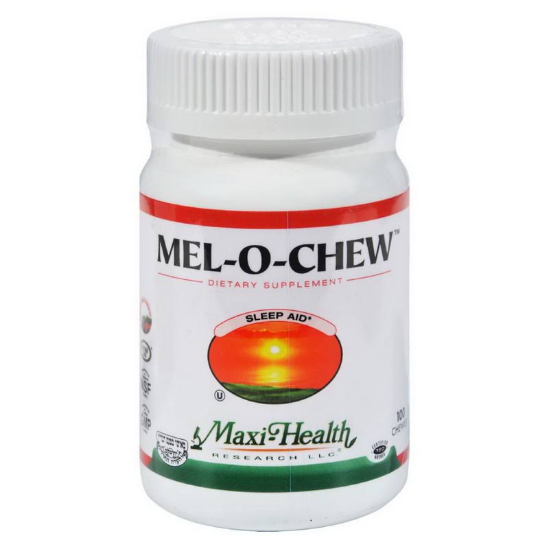 Maxi-Health Research Mel O Chew Chewable Melatonin, 100 Chew