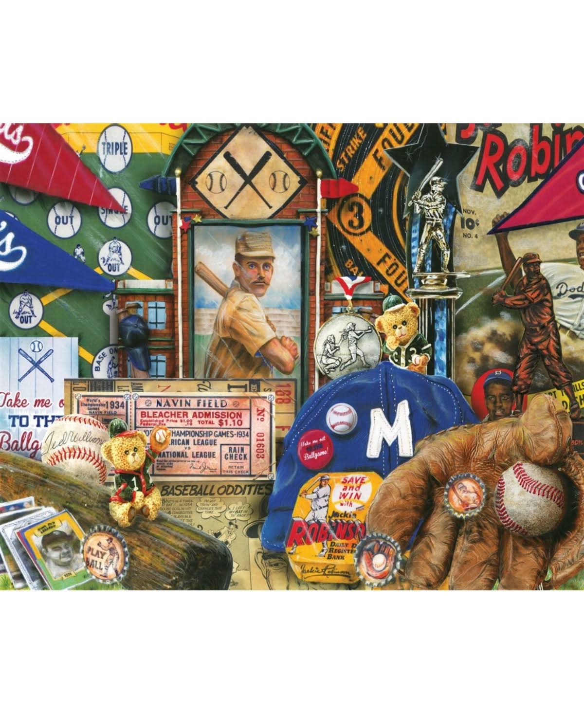 Springbok Vintage Baseball Jigsaw Puzzle - 1000 Pieces
