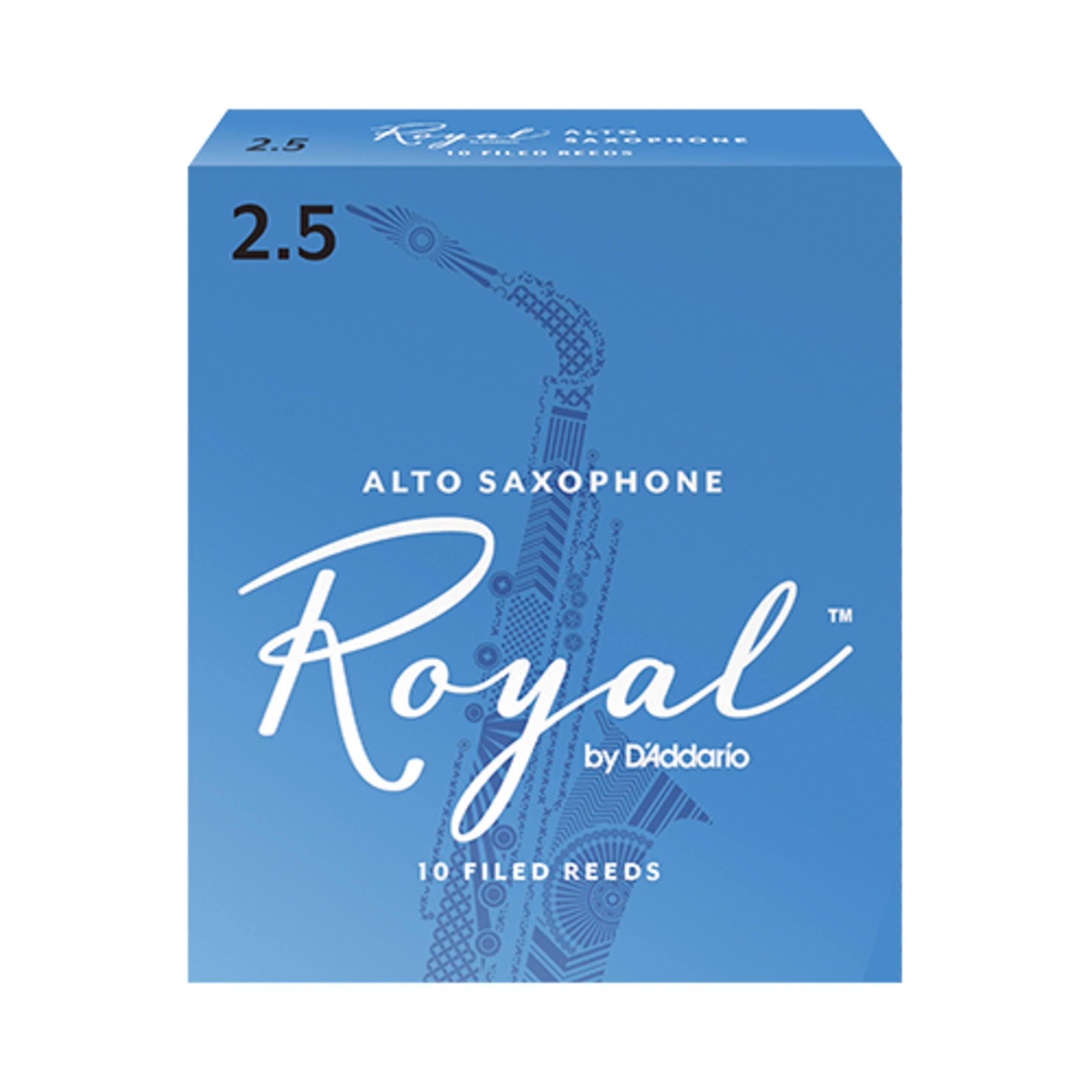 Rico Royal Alto Sax Reeds - Strength 2.5, 10 pack