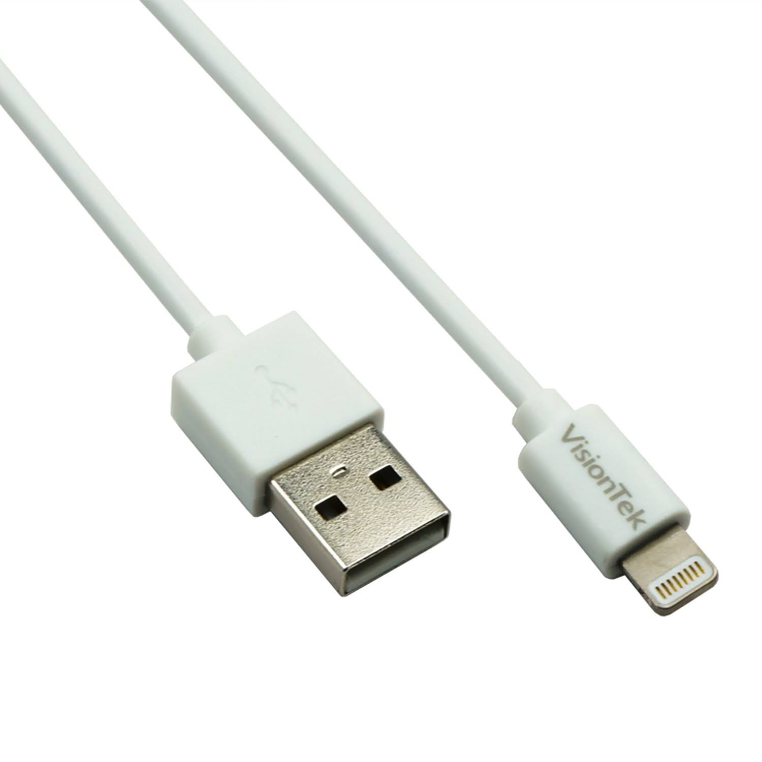 VisionTek Lightning to USB Cable - White, 1M