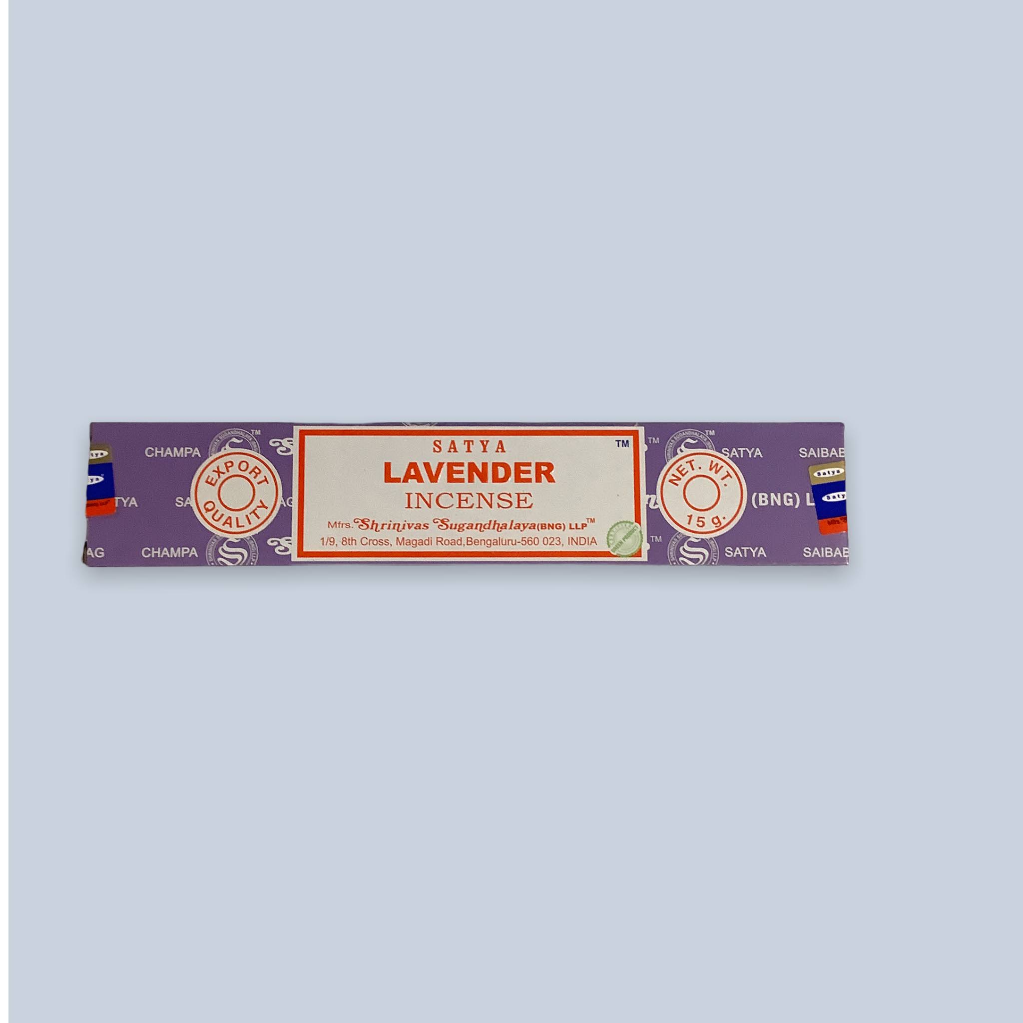Satya Nag Champa Incense Sticks - Lavender, 15g