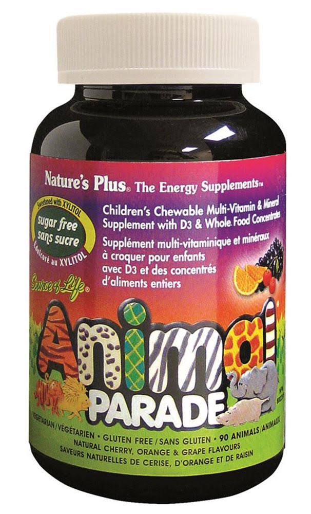 Natures Plus Animal Parade Assorted - Chewable (Sugar Free) 90