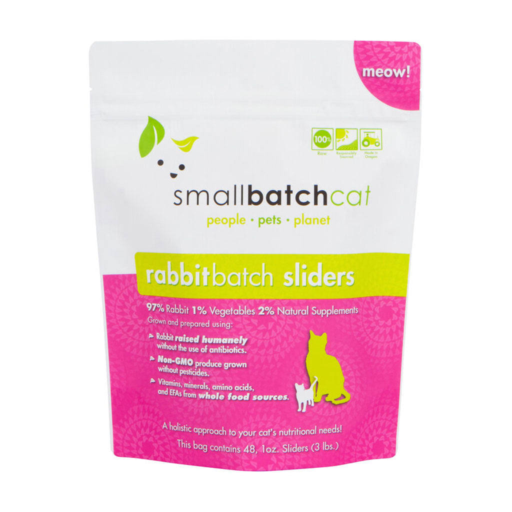 Smallbatch Frozen Cat Food - Rabbit Sliders, 3lb