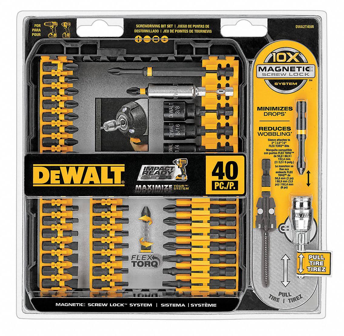 Dewalt Impact Ready Flextorq Screw Driving Set - 40 Pieces