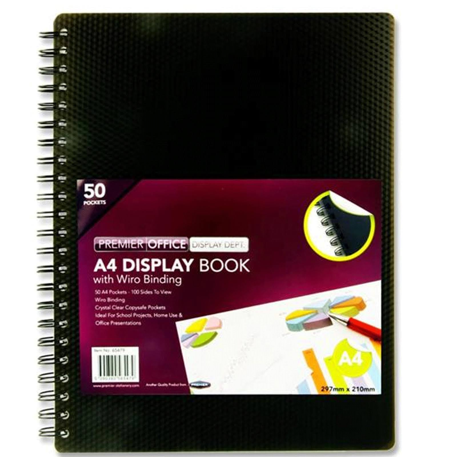 Premier Depot Display Book - 50 Pocket, A4, Spiral