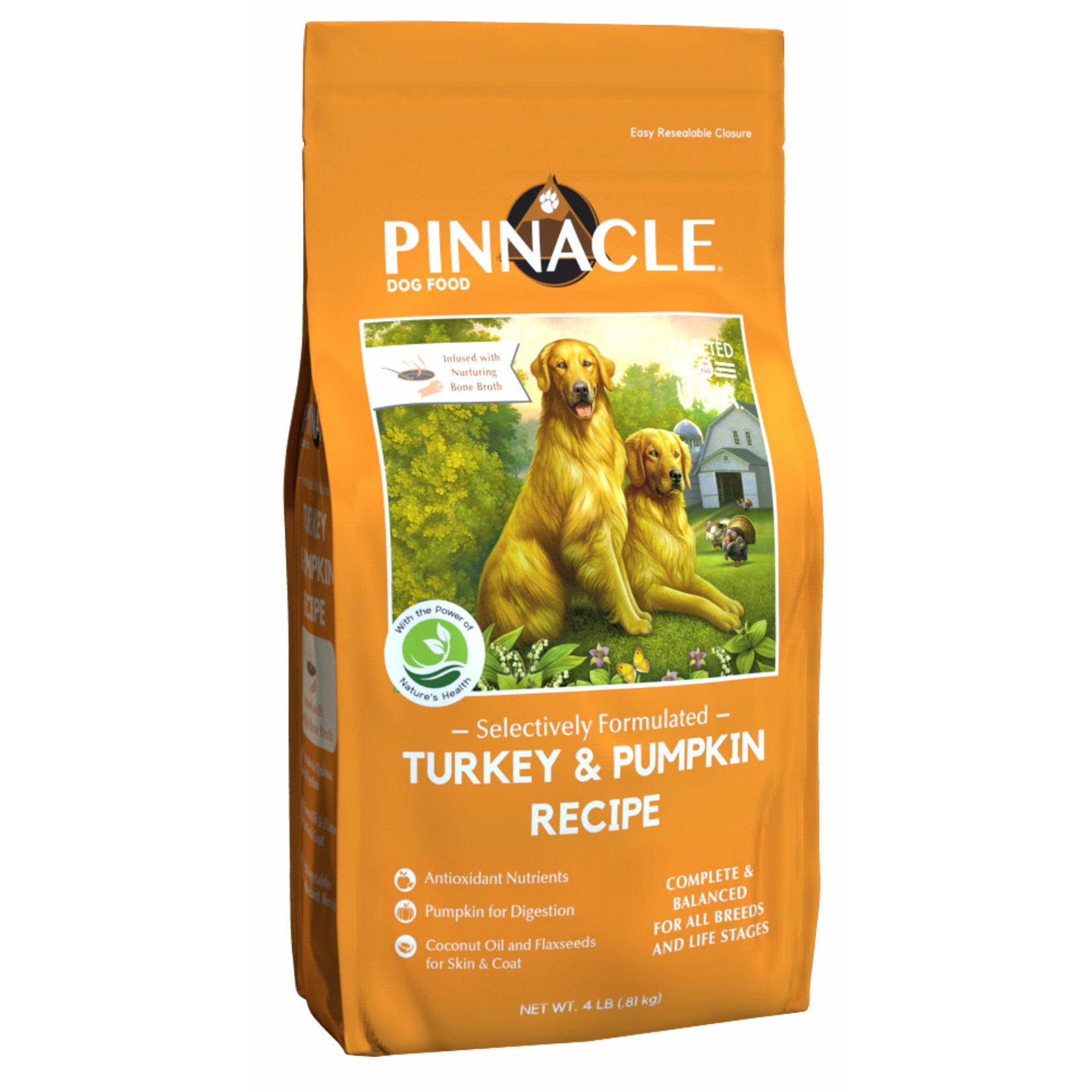 Pinnacle Turkey & Pumpkin Recipe Grain-Free Dry Dog Food, 22-lb Bag