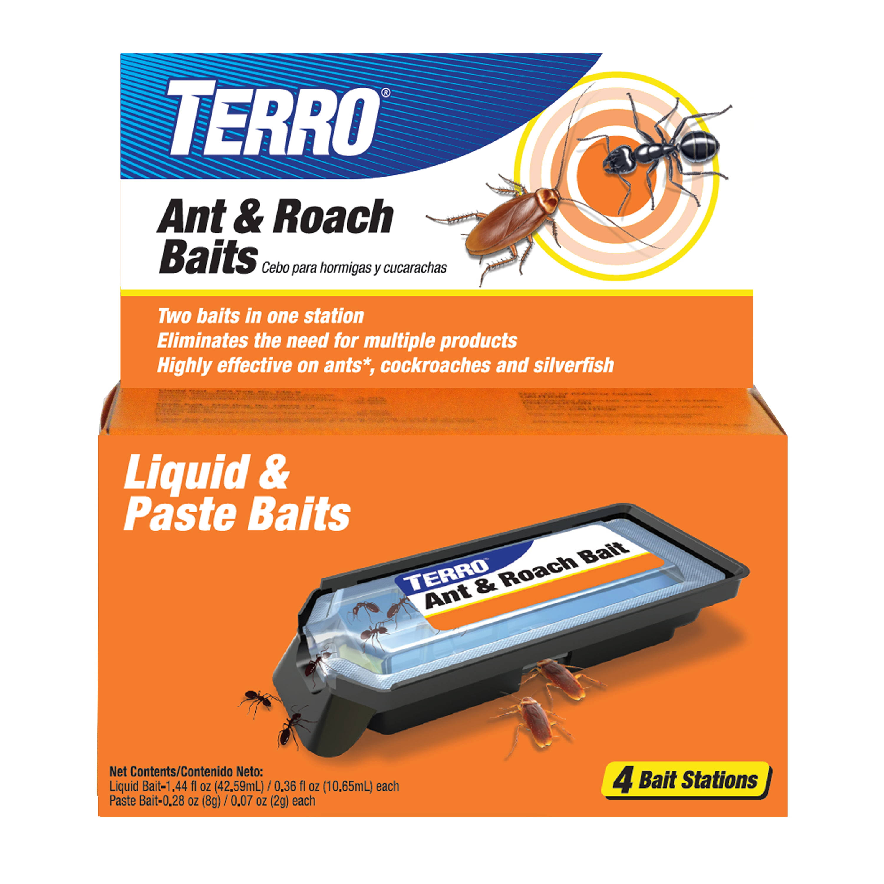 Terro T360 Ant and Roach Stations, 1 Pack Ant & Roach Baits, Black