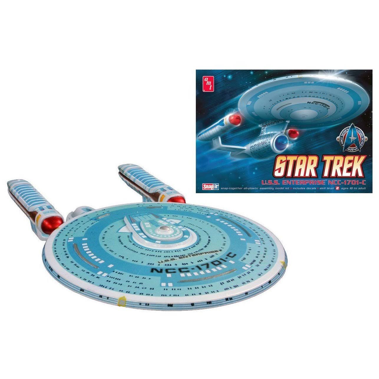 AMT 661 Star Trek Enterprise 1701-C Time Tunnel Model Kit - 1:2500 Scale