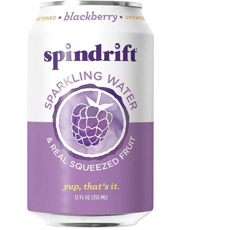 Spindrift Sparkling Water, Blackberry - 12 fl oz can