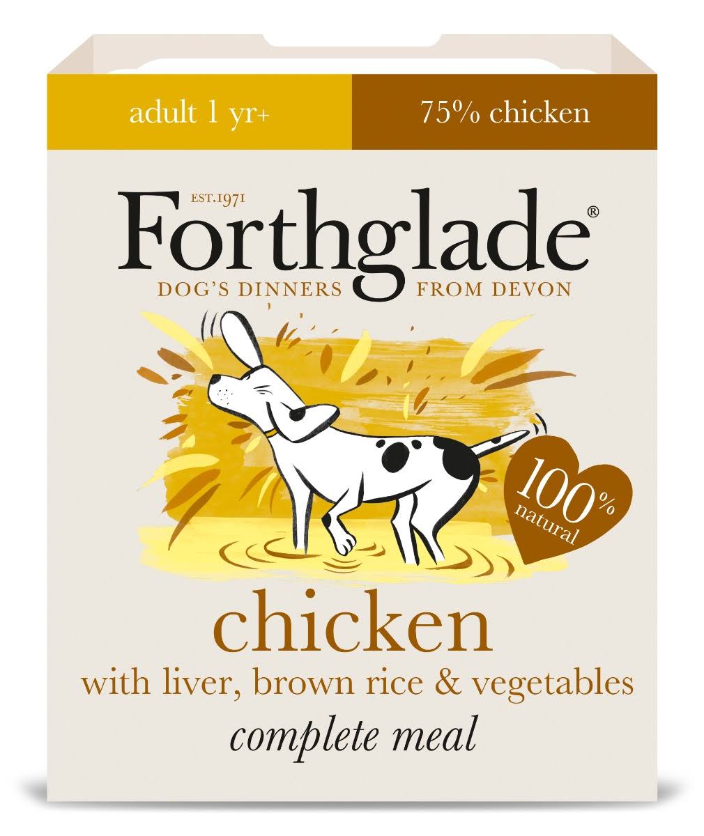 Forthglade Adult Dog Food - Chicken With Liver, Brown Rice & Vegetables, 395g