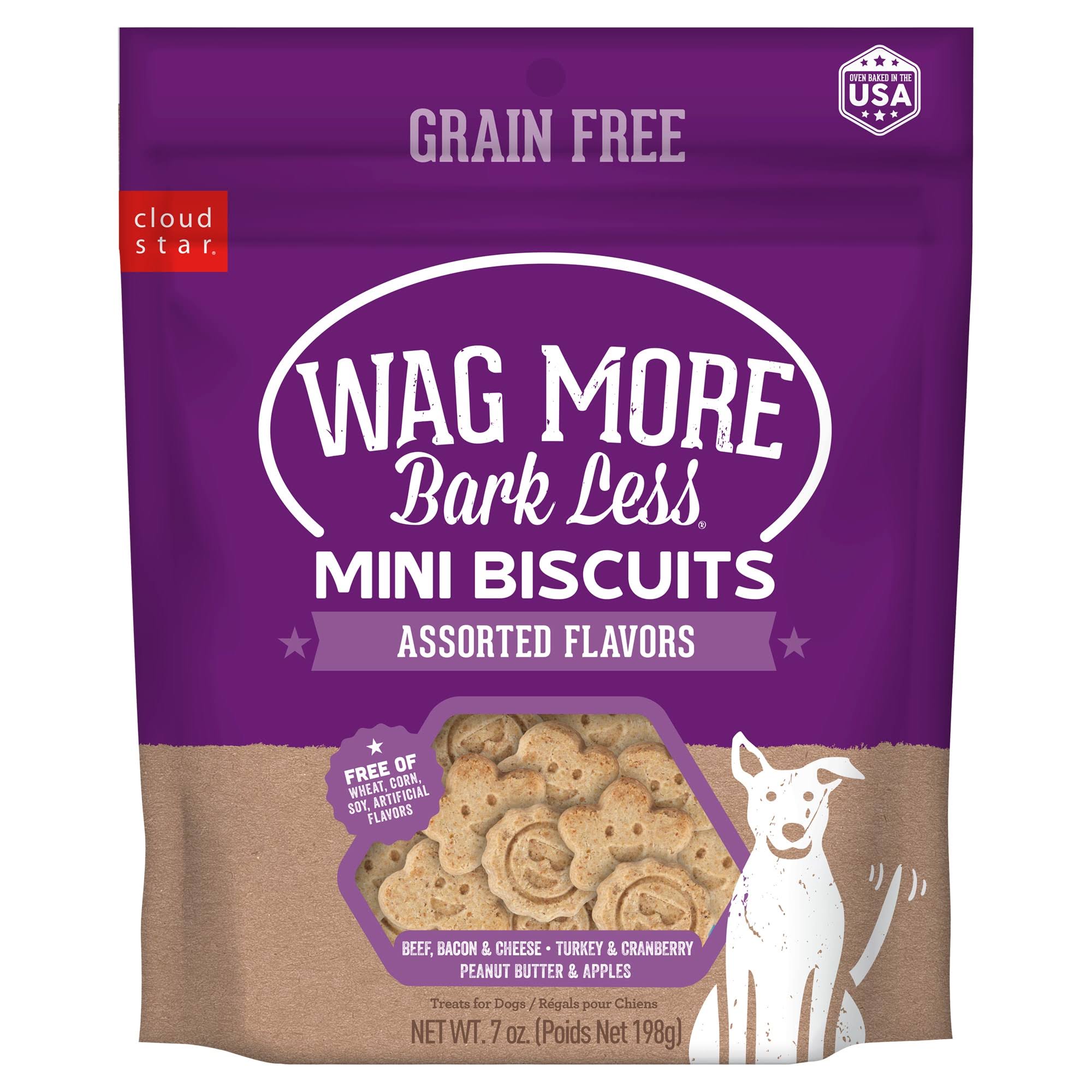 Wag More Bark Less Grain Free Baked Mini Assorted Biscuits - 7 oz