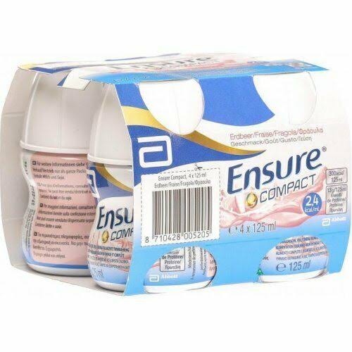 Ensure Compact Strawberry Flavour 2 4kcal Nutrition Drinks BBF 11 2022